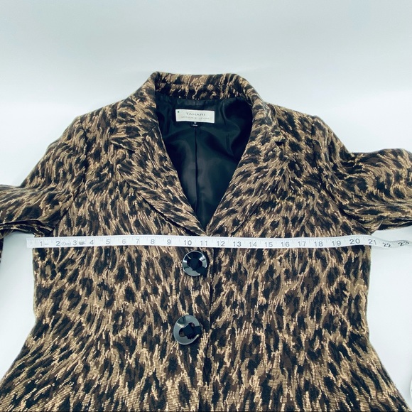 Tahari Arthur S. Levine Women's Size 12 Cheetah Leopard Print Blazer Jacket - Picture 6 of 10